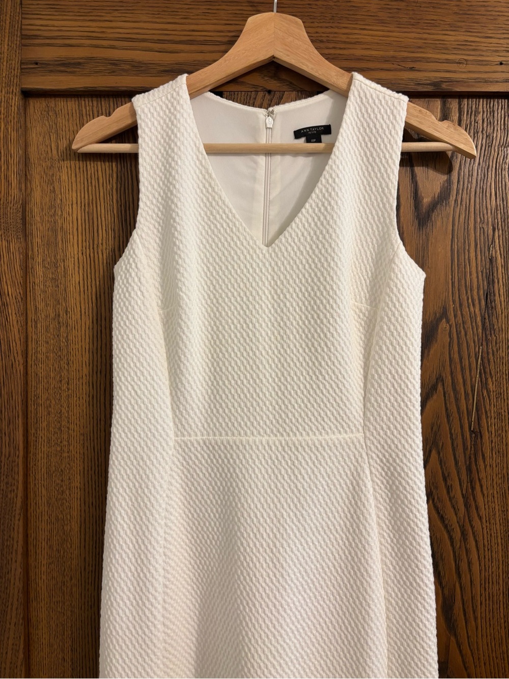 ANN TAYLOR White Honeycomb Sheath Dress 00P